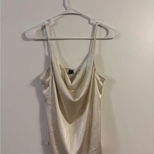 SHEIN Cream Satin Cowl Neck Camisole